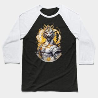 Japanese white Dragon Design for tshirt white dragon design T-shirt Baseball T-Shirt